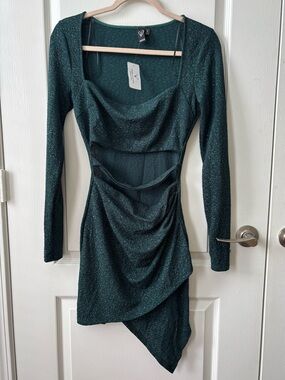 green emerald velvet dress Petra Formal Iridescent Sequin Dress